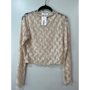 Emory Park‎ Women's Long-Sleeve Top Size Medium Tannish Pink